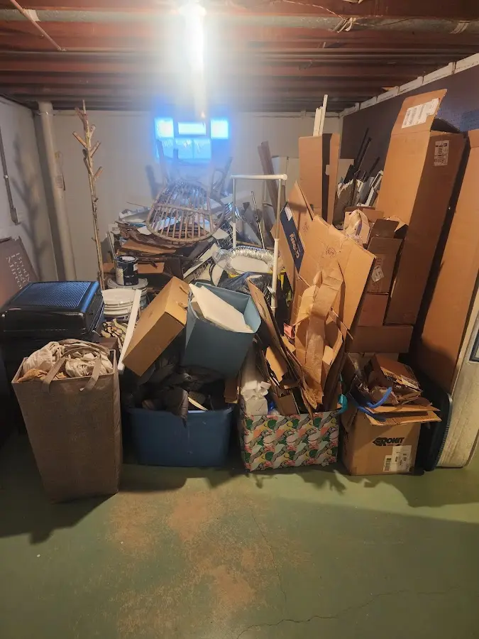 Roll-off dumpster container at job site for 4 Yard Dumpster Rental in Mead Valley